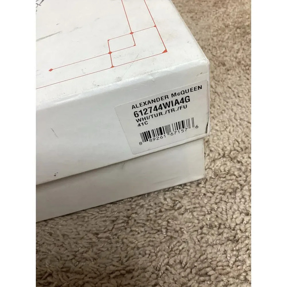 Limited Edition Alexander McOueen Larry Sneakers - size 41 white with pink sole - Picture 14 of 14